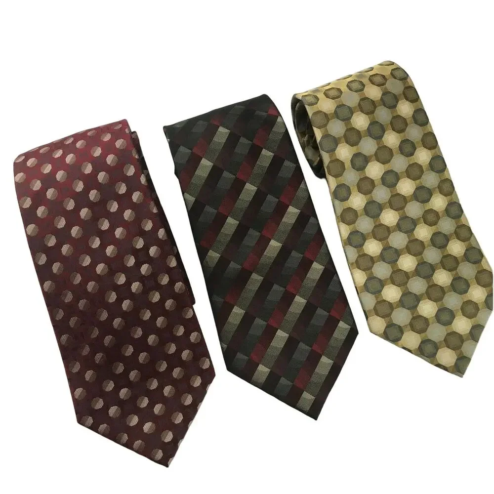 John Ashford Ties 100% Silk Handmade Lot of 3 Ties
